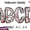 horror-blood-halloween-doodle-alphabet
