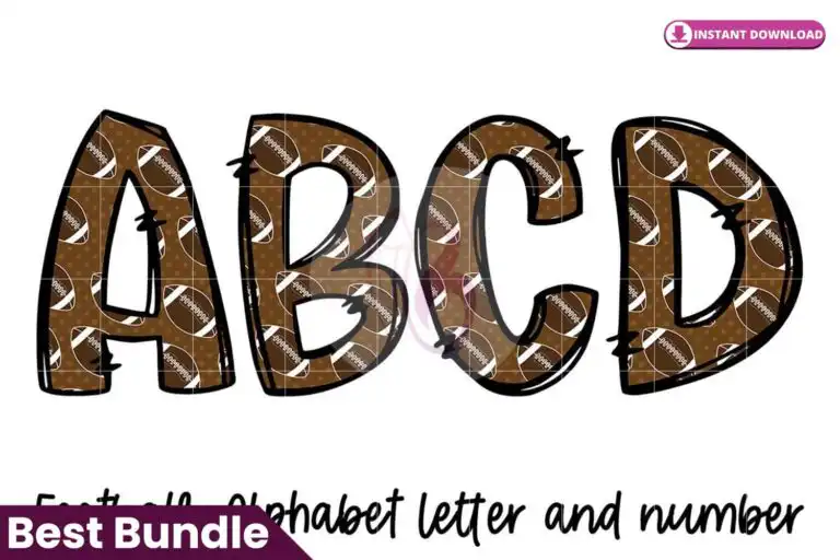 football-alphabet-doodle-sublimation