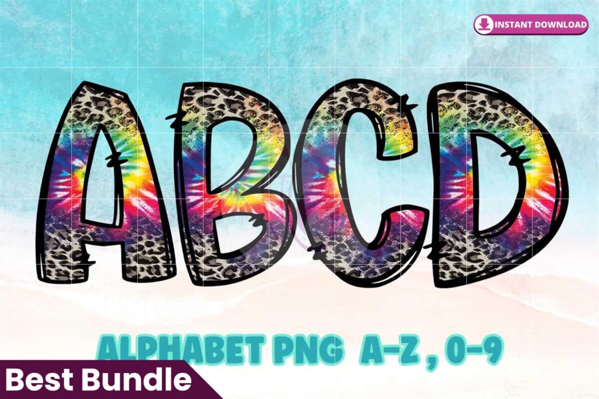 spring-tie-dye-leopard-alphabet-doodle
