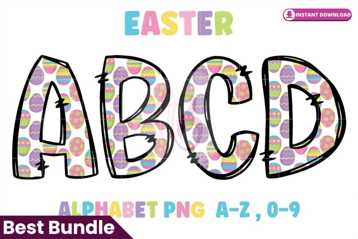 easter-egg-alphabet-doodle-letter-font