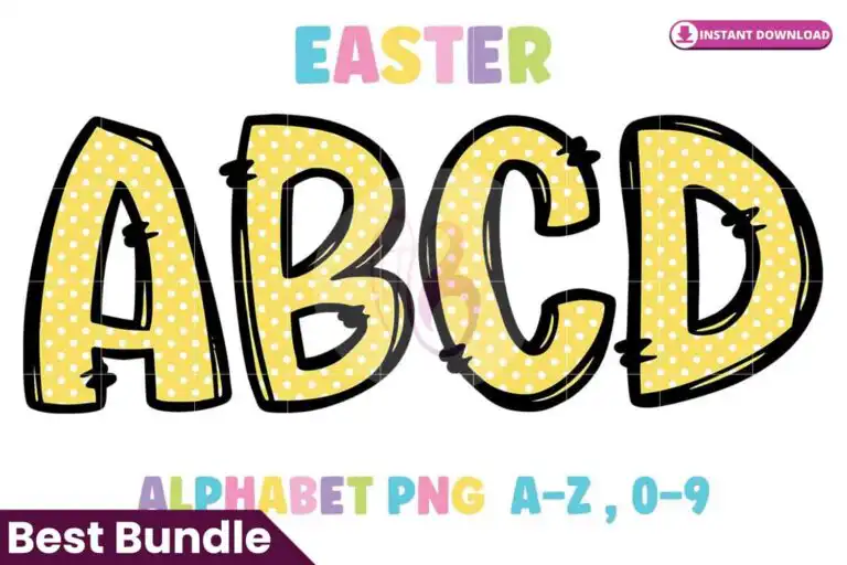 easter-alphabet-font-yellow-dot-png