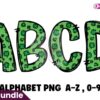 shamrock-leopard-alphabet-doodle-font