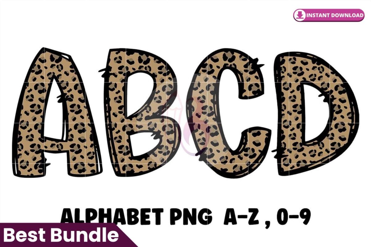 leopard-alphabet-doodle-font-png