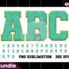 pastel-faux-chenille-alphabet-green