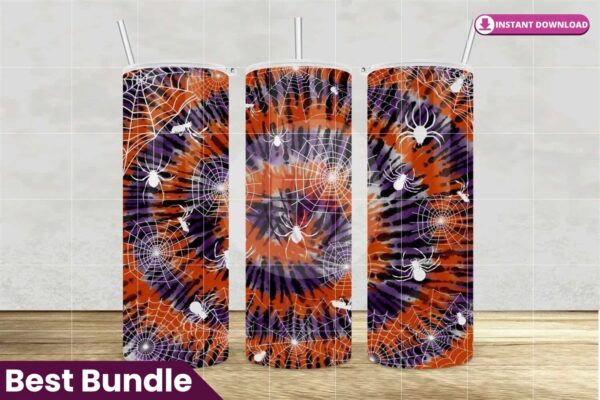 halloween-tie-dye-spider-web-tumbler