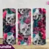 skulls-and-flowers-tumbler-design