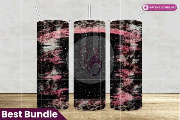 leopard-pink-splash-western-tumbler