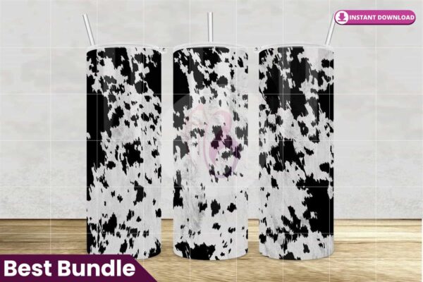 cowhide-black-and-white-tumbler-wrap