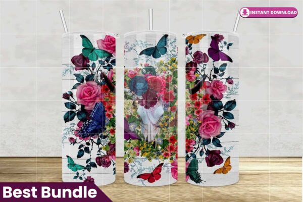 bull-skull-and-flower-western-tumbler