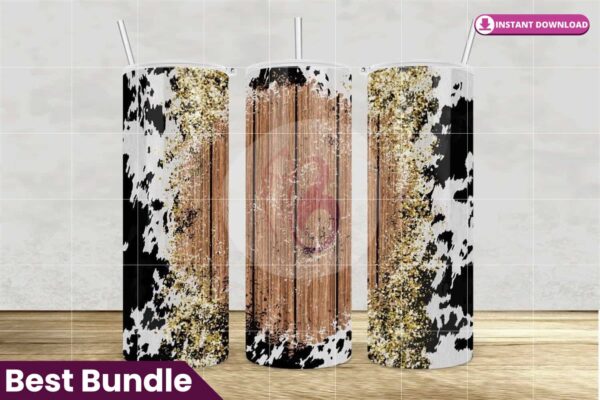 cowprint-rustic-wood-gold-glitter