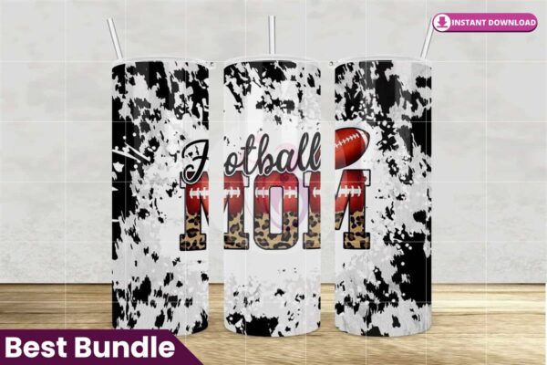 cowhide-football-mom-tumbler-sublimation