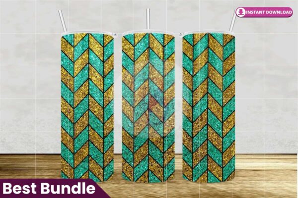 chevron-tangram-tumbler-template