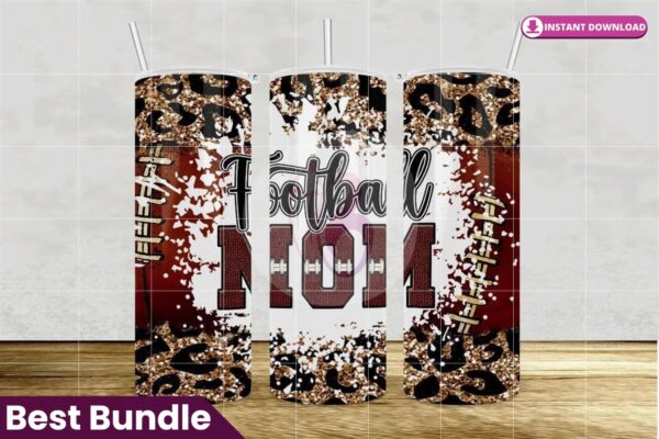 football-mom-tumbler-sublimation-png
