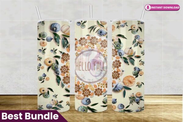 hello-fall-autumn-sublimation-tumbler