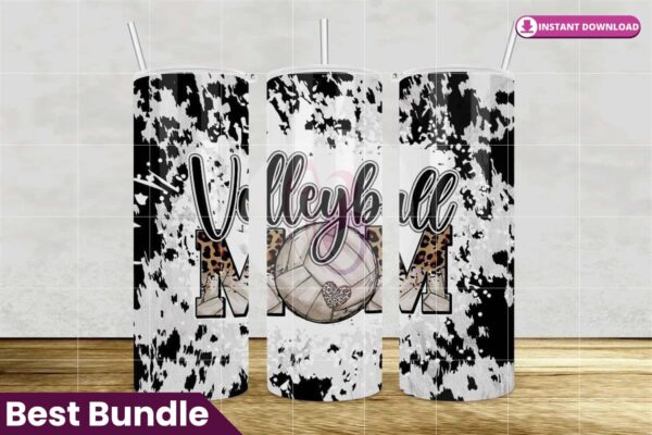 volleyball-mom-cowhide-tumbler-png