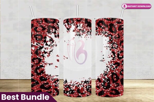 leopard-red-glitter-splash-20oz-tumbler