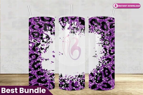 leopard-violet-glitter-20oz-tumbler