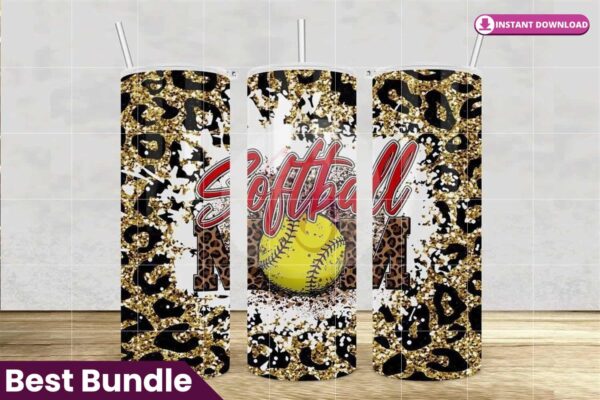 softball-mom-tumbler-wrap-black-glitter