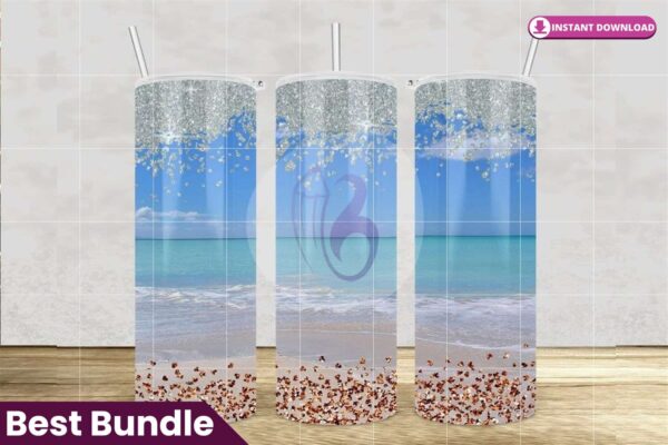 tumbler-glitter-beach-wrap