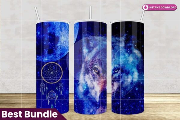 wild-wolf-art-dreamcatcher-tumbler-20oz