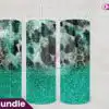 20oz Turquoise Glitter Cowhide Leopard 20oz-turquoise-glitter-cowhide-leopard