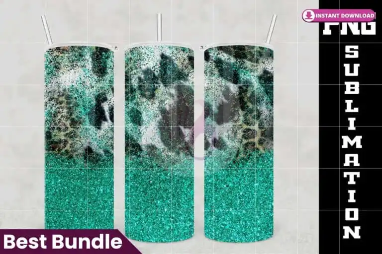 20oz-turquoise-glitter-cowhide-leopard