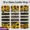 tumbler-sublimation-gold-and-sunflower