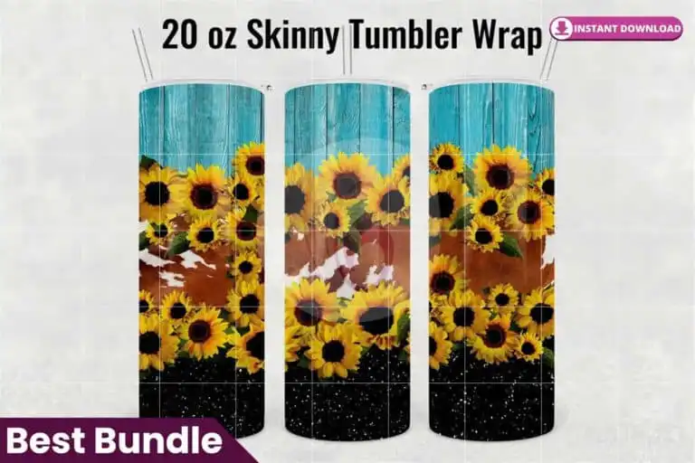 rustic-wood-cowhide-sunflower-tumbler