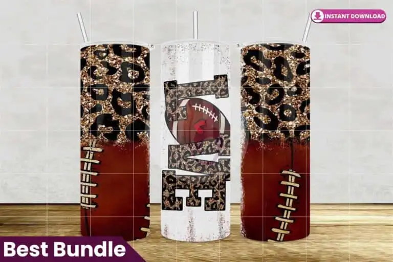 love-football-glitter-leopard-tumbler