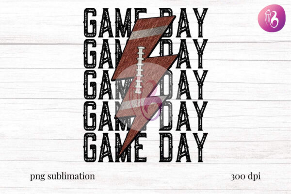 game-day-football-lightning-bolt-png