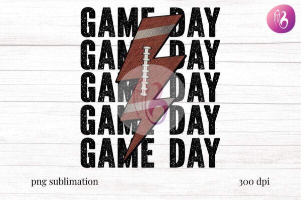 football-game-day-lightning-bolt-png