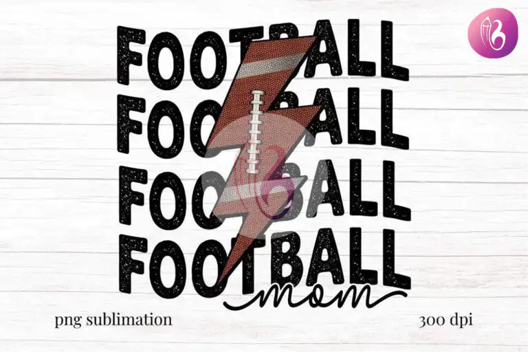 football-mom-sublimation-lightning-bolt