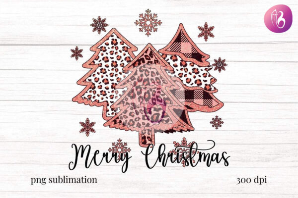 pink-merry-christmas-tree-sublimation