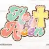 he-is-risen-retro-leopard-cross