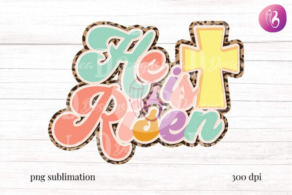 he-is-risen-retro-leopard-cross