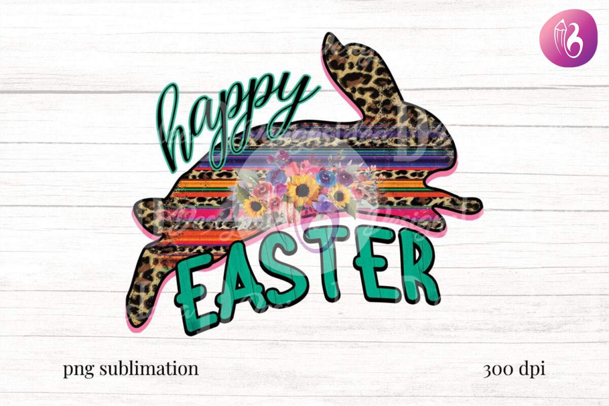 bunny-happy-easter-serape-leopard