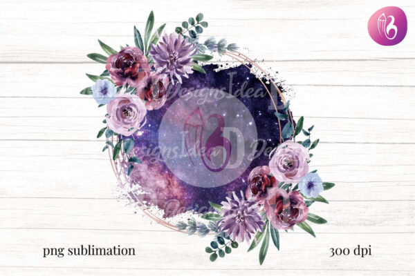 wreath-flower-galaxy-background
