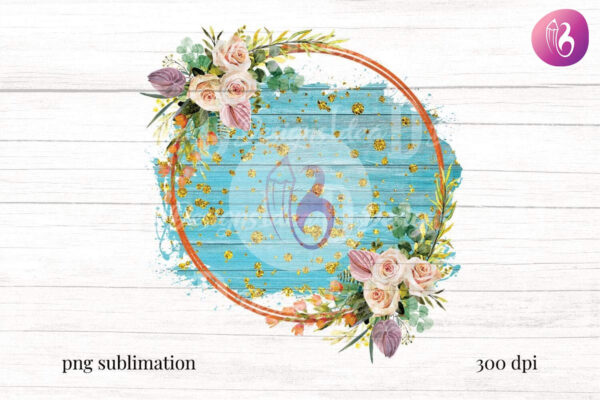 wreath-rustic-wood-flower-gold-glitter