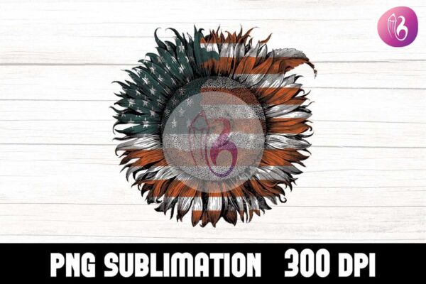 american-sunflower-sublimation-png