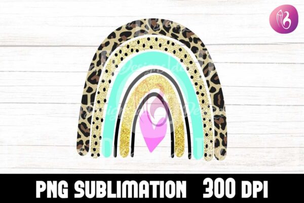 rainbow-leopard-sublitmation-png