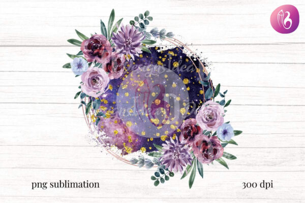 wreath-flower-galaxy-gold-glitter-png