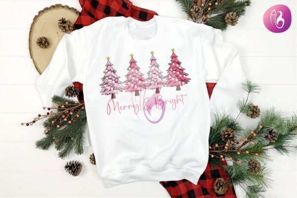 pink-christmas-trees-merry