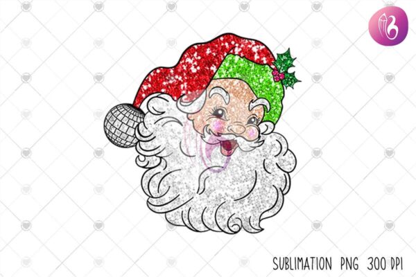 red-santa-faux-sequin-glitter-christmas