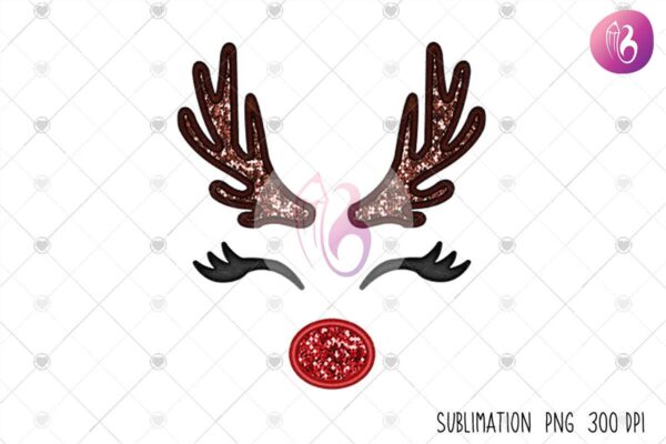 faux-embroidery-girl-reindeer-christmas