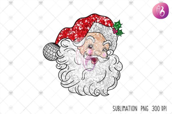 red-santa-faux-sequin-glitter-christmas