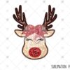 faux-embroidery-girl-reindeer-christmas