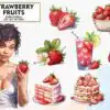 strawberry-watercolor-sublimation