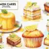 lemon-cakes-watercolor-sublimation