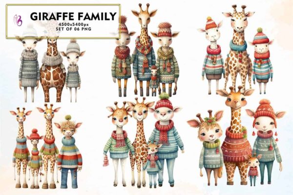 giraffe-family-christmas-sublimation