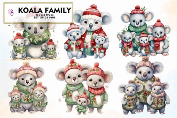 koala-family-sublimation-clipart